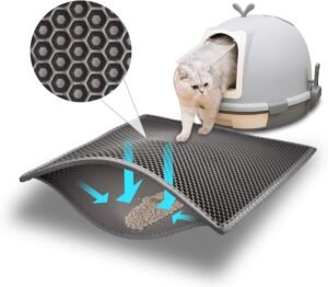 kattenbakmat met dubbellaags ontwerp voor kattenbakvulling opvang
