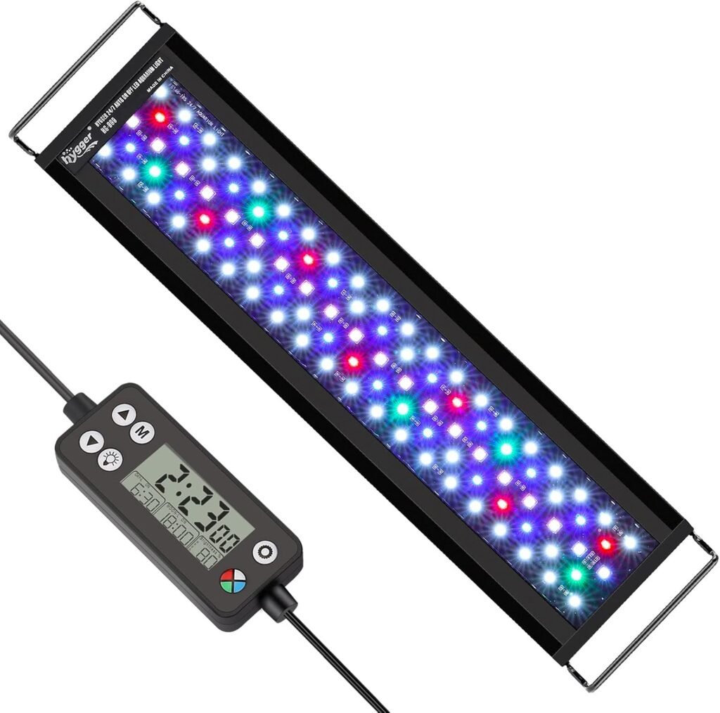 Aquariumverlichting voor zoetwateraquarium 76-91 cm met instelbare verlichtingscyclus en eenvoudige bediening