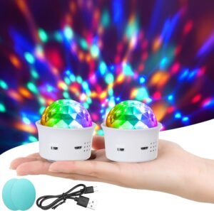 Geluidsgevoelige Feestverlichting met Afstandsbediening – Disco Lamp met Spraakbesturing – Kleurrijke LED Verlichting – Voor Feesten en Evenementen