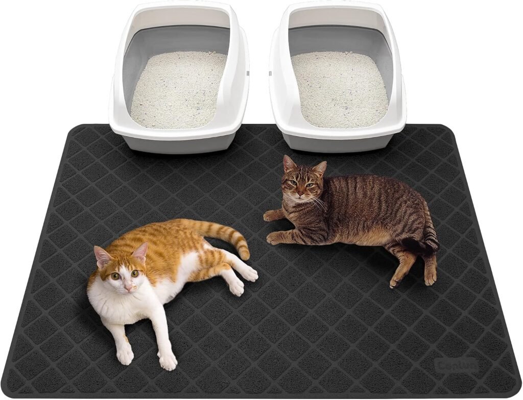 Kattenbakmat voor strooicontrole, urinebestendige onderlegger voor kattenbak en eenvoudig te reinigen vangmat