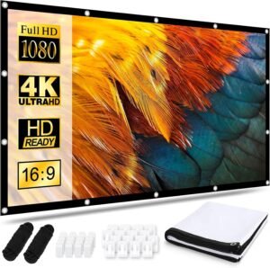 Opvouwbaar projectiescherm 120 inch 16:9 HD voor thuis en presentaties