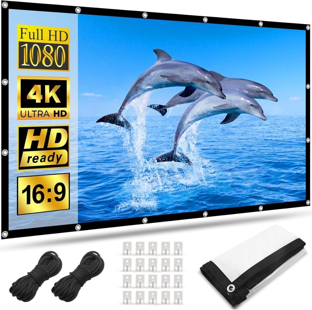 Opvouwbaar projectiescherm 120 inch voor films en presentaties