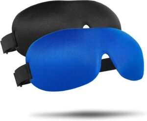 Verstelbaar Slaapmasker – Nachtmasker voor Diepe Slaap – Lichtblokkerende Slaapbril – Zwart, 20 x 15 x 2 cm