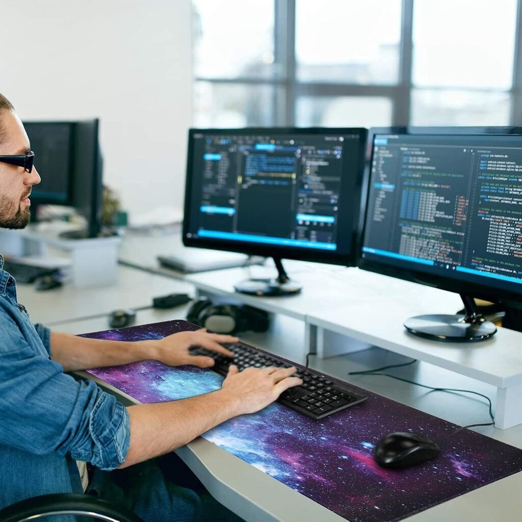 XXL gaming muismat met galaxie ontwerp en antislip ondergrond