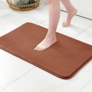 Douchemat Traagschuim 50×80 cm – Antislip Badkamermat – Comfortabel en Veilig Douchen – Lichtgrijs Decoratiemat