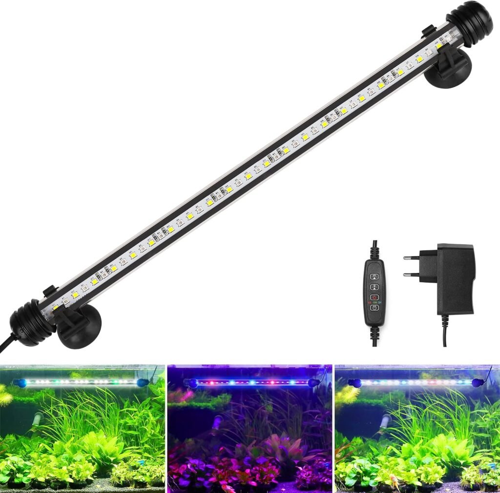 RGB LED aquariumverlichting 40-60 cm, waterdichte multikleurige aquariumlamp voor zoetwateraquaria