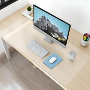 Transparante Bureau Onderlegger 90×40 cm – Antislip Tafelbeschermer voor Kantoor en Thuis – Bureau Mat met Ronde Hoeken – 0,3 cm Dikte