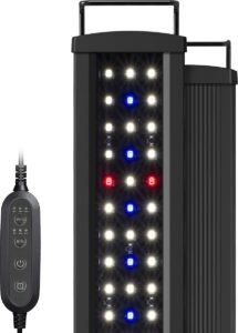 LED Aquariumverlichting Volledig Spectrum – RGB LED Aquariumlamp – Dimbare Verlichting voor Waterplanten en Vissen – 9 W Zwart
