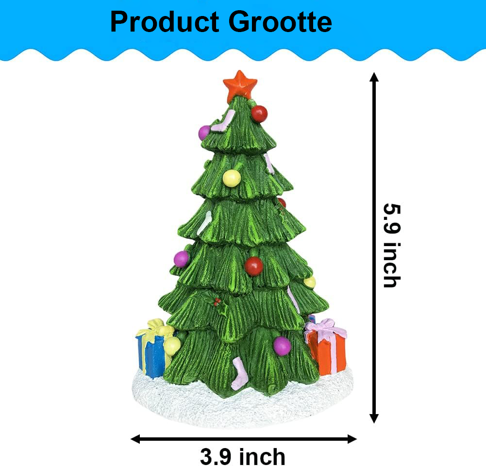 Aquarium kerstboom decoratieset van kunststof