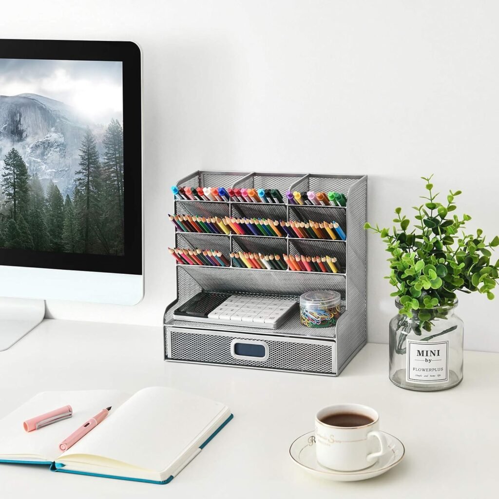Pennenhouder - Pen Organizer voor Bureau en Kantoor - Bureau Organizer voor Pennen en Papier - Multifunctionele Opbergdoos