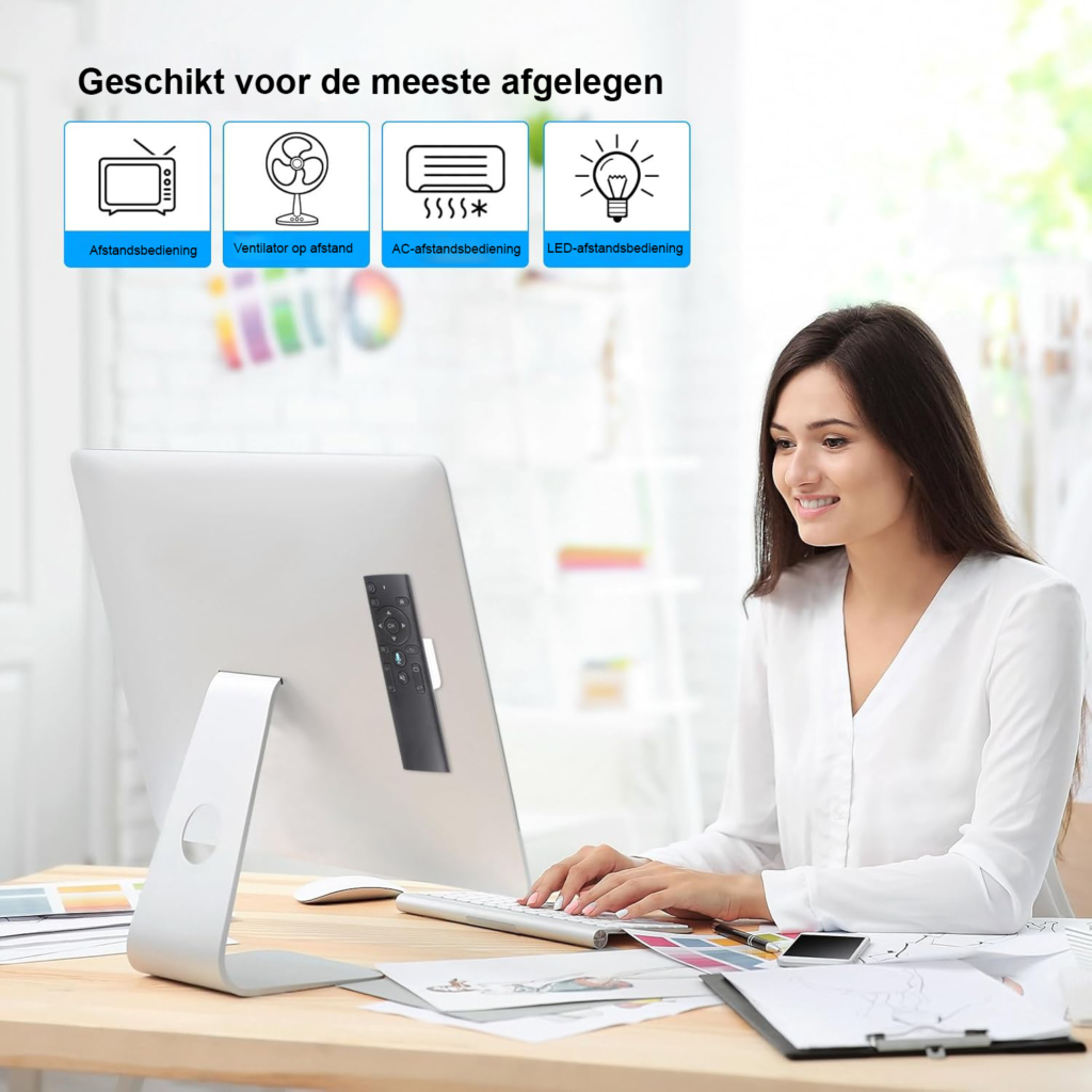 Wandorganizer voor afstandsbedieningen en kleine voorwerpen met wandmontage