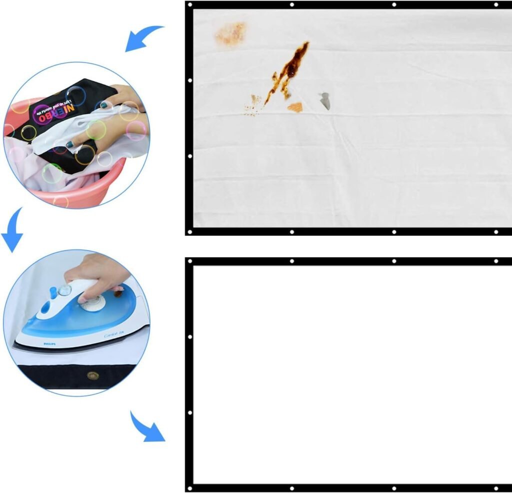 Projectiescherm 250 inch 16:9 voor thuisbioscoop, Full HD 3D 4K, opvouwbaar en draagbaar, 555 x 310 cm