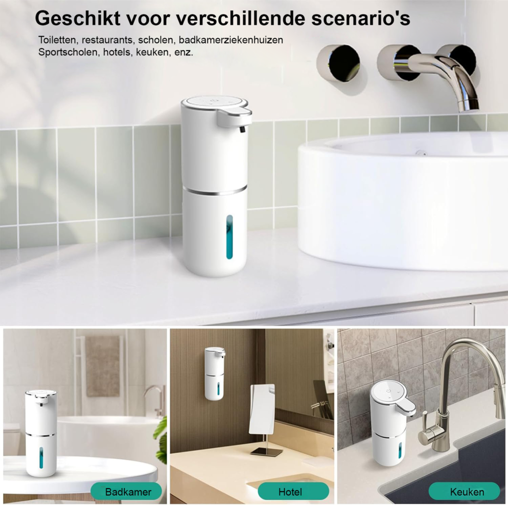 **Zeepdispenser** - Automatische dosering - Infraroodsensor - USB oplaadbaar