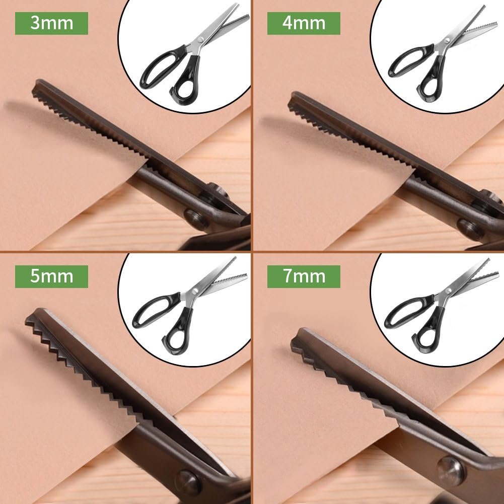 Zigzag kartelschaar voor naaien 7 mm – decoratief stoffen knippen