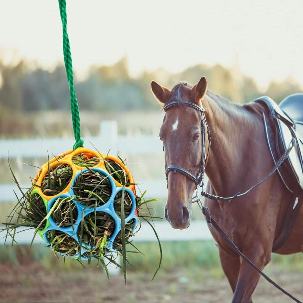 Voerbal voor paarden en geiten voor voerverrijking en stressverlichting