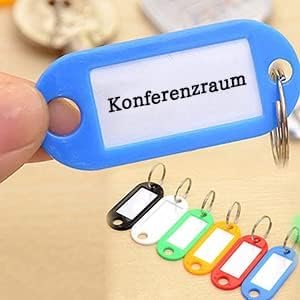 Beschrijfbare sleutelhangers set van 100 stuks