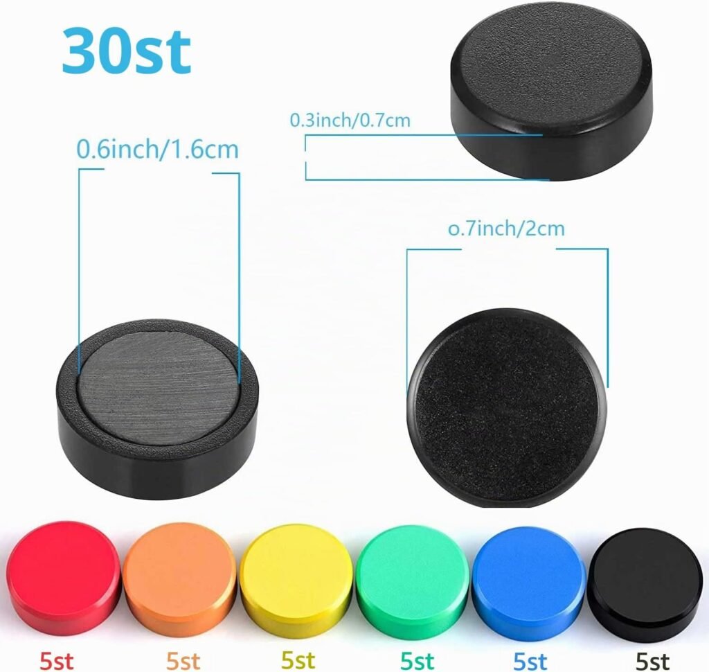 Decoratieve koelkastmagneten set van 30 stuks met sterke magnetische kracht voor thuis en kantoor