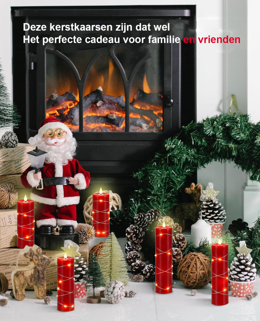 Oplaadbare draadloze LED-kaarsen met realistisch vlambeeld, afstandsbediening, timer en laadstation