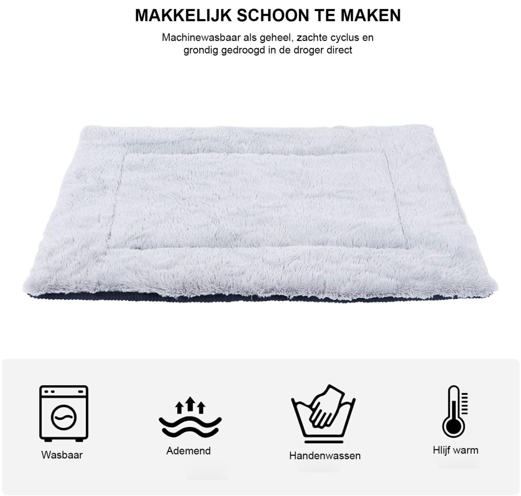 Hondenkussen met zacht warm deken, ergonomisch ontwerp en duurzaam textiel voor alle hondenrassen