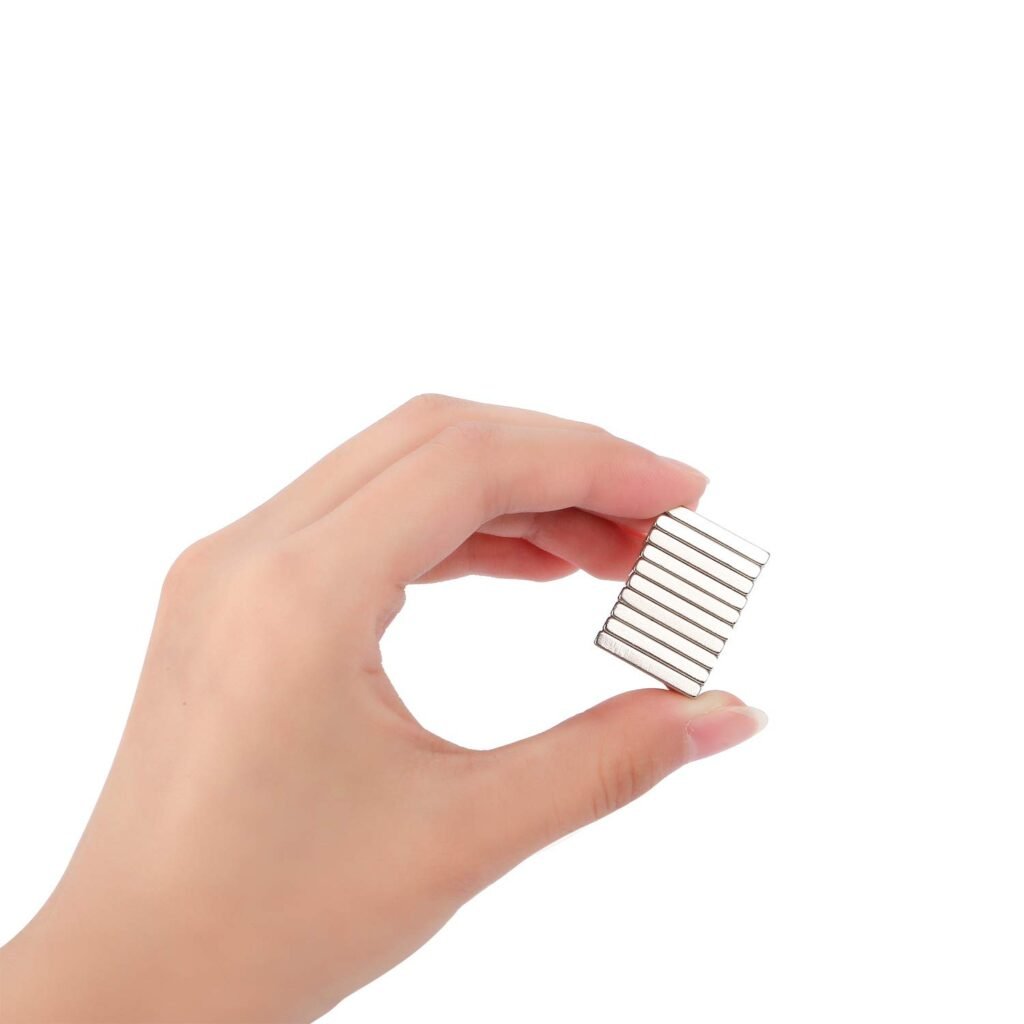 Mini magneten set - rechthoekige staafmagneten 20 x 10 x 2 mm voor whiteboard en koelkast - 20 stuks
