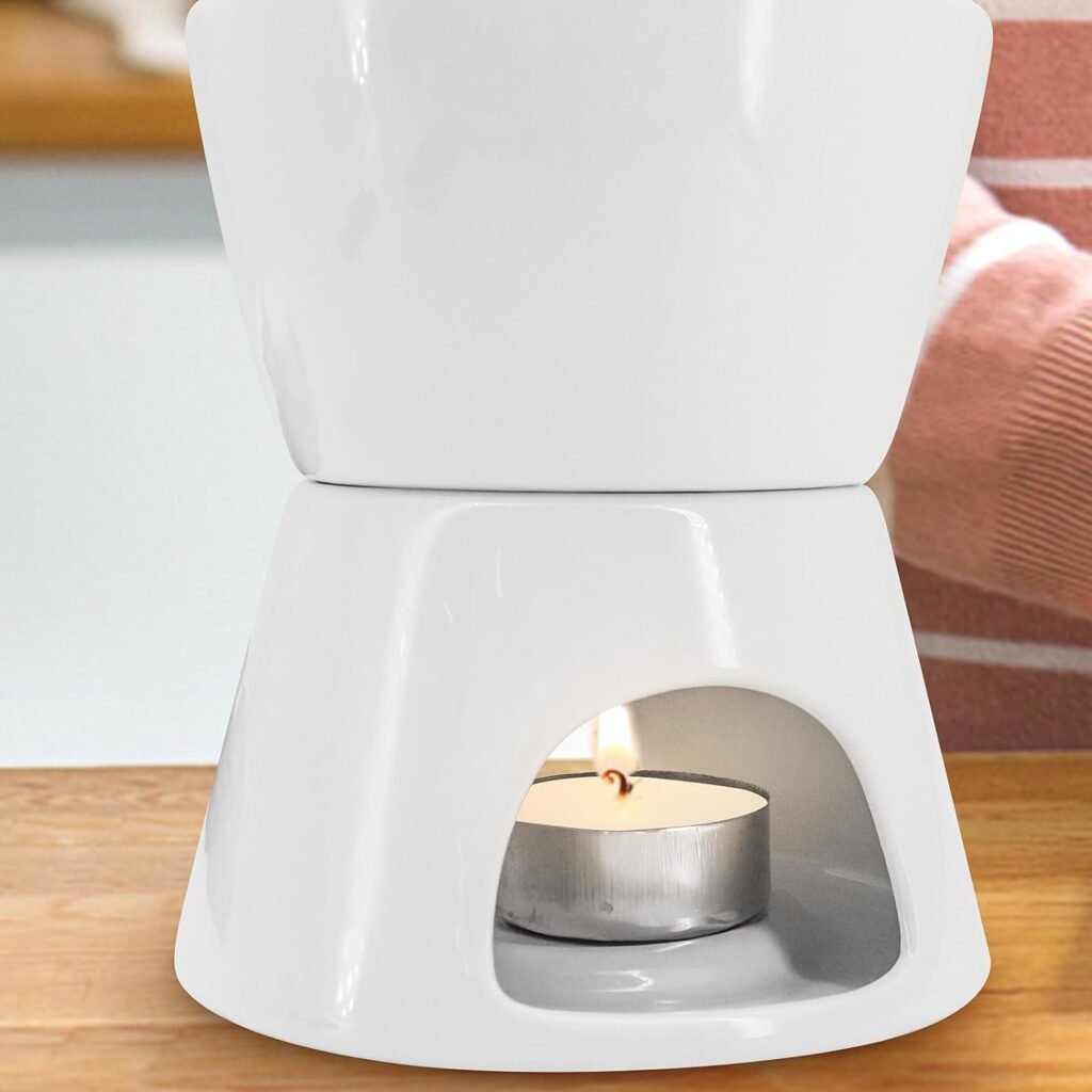 Keramische fonduepotset - Niet-elektrische fondueset - Voor chocolade- en kaasfondue - Inclusief fonduevorken