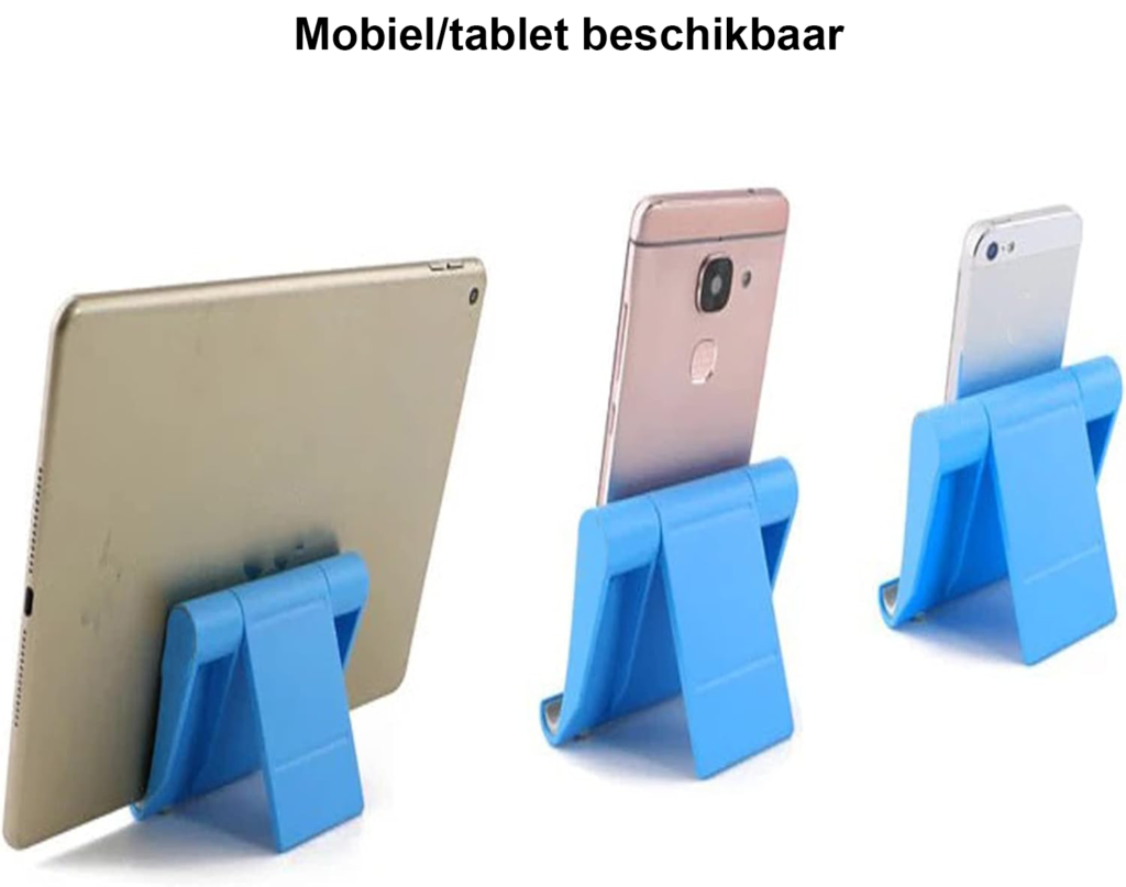 Verstelbare opvouwbare tabletstandaard roze blauw voor smartphone en tablet