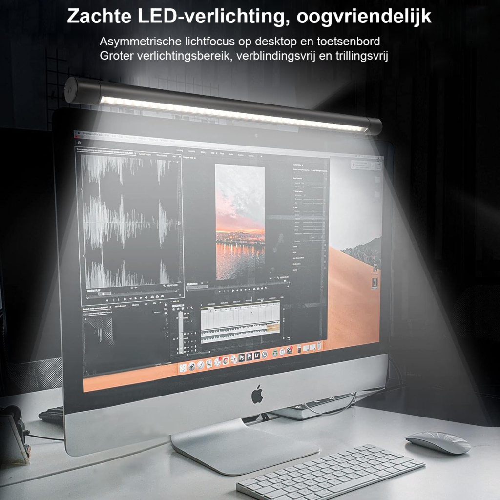 Dimbare computer monitorverlichting met USB en aanpasbare kleurtemperatuur