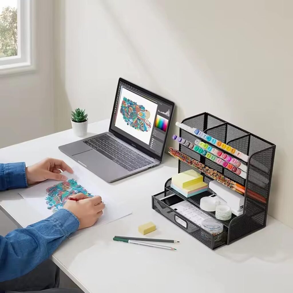 Bureau organizer met multifunctionele pennenhouder voor kantoor en schoolbenodigdheden