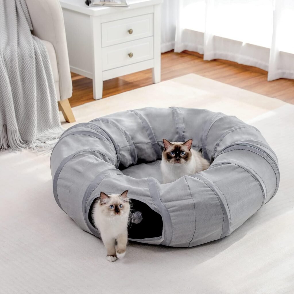 Kattentunnel Opvouwbaar - Interactief Kattenspeelgoed - Stimulerend Speelplezier - Voor Binnen en Buiten