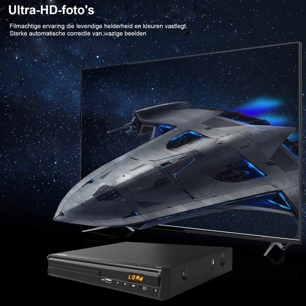 HD dvd-speler met AV-aansluiting, PAL-systeem en afstandsbediening