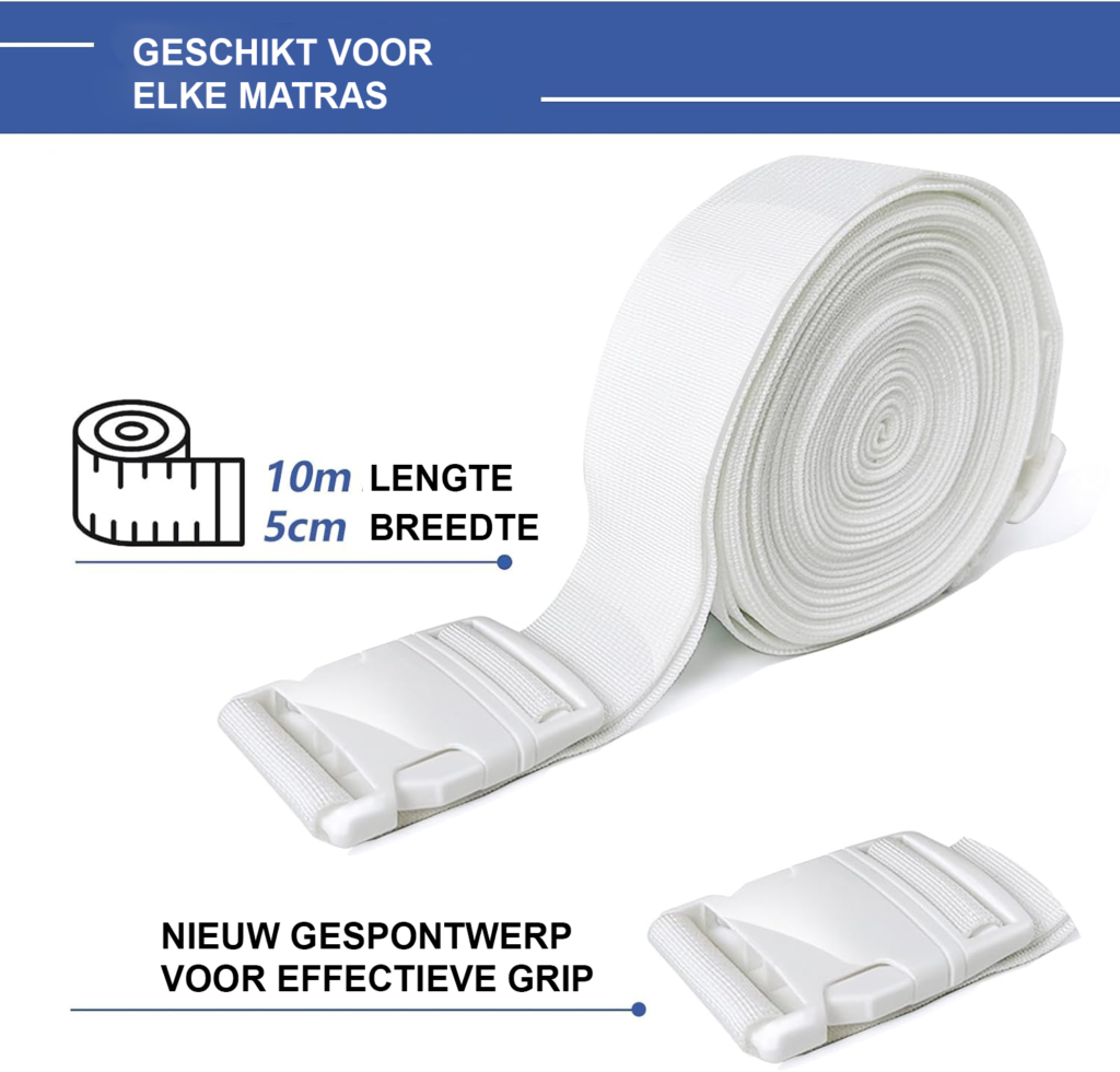 Matrasconnector set 50x20 cm voor het verbinden van matrassen