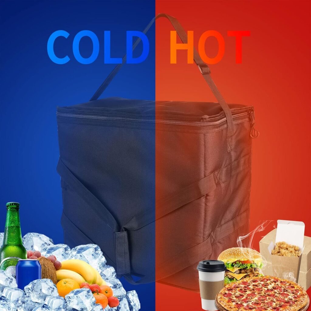 Geïsoleerde verwarmde bezorgtas met handvat voor het warmhouden van voedsel, waterbestendig design
