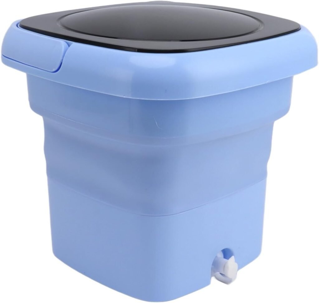 Opvouwbare wasmachine met snelheidsmotor, draagbare mini wasautomaat voor camperreizen en appartementen