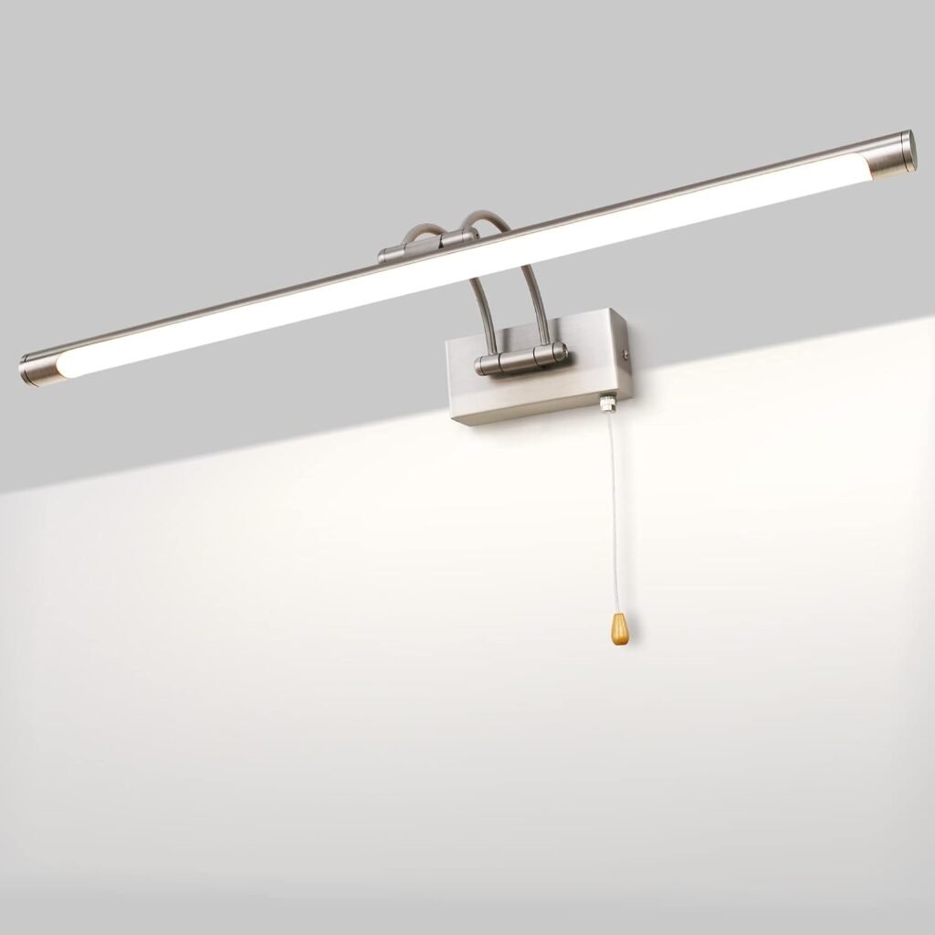 Moderne badkamerspiegellamp met LED-verlichting en trekschakelaar, waterdicht design