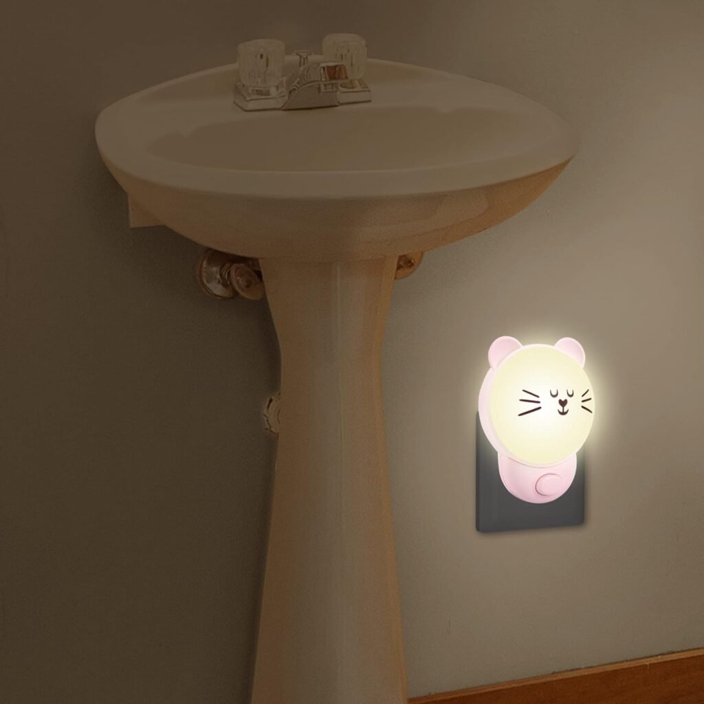 Nachtlampje voor kinderen met stopcontact en schakelaar voor slaapkamerverlichting en babyvoeding