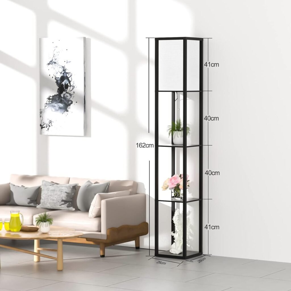 Vloerlamp met verstelbare kleurtemperatuur 3000K tot 5000K en afstandsbediening