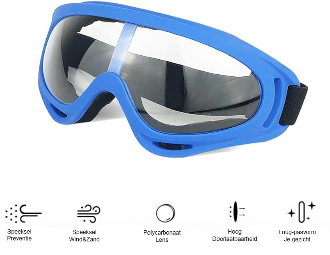 Beschermende motorbril met UV-bescherming voor motorrijden, skiën en outdoor activiteiten
