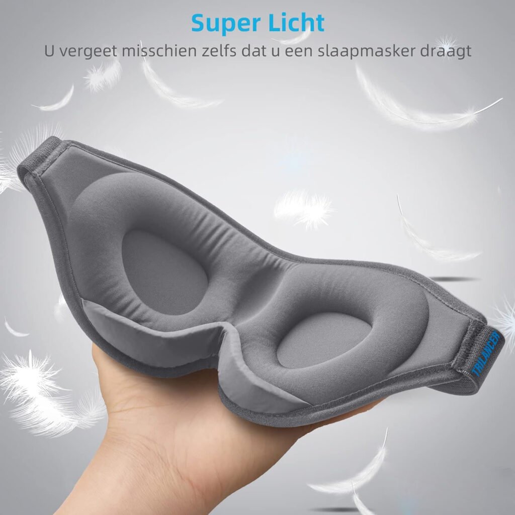 Lichtblokkerend slaapmasker met verstelbare band voor meditatie, thuisgebruik en reizen