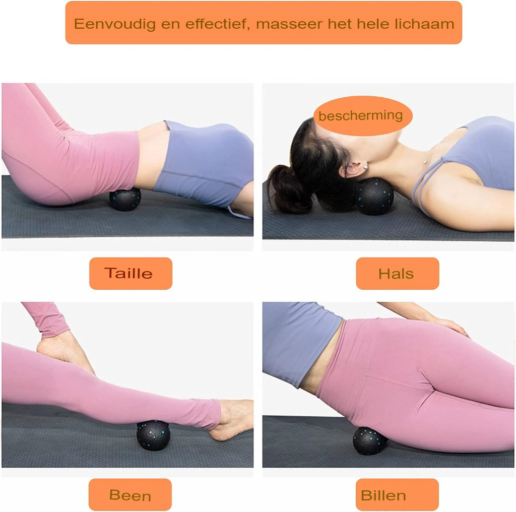 Diepe massage duo bal voor zelfmassage en fasciatraining