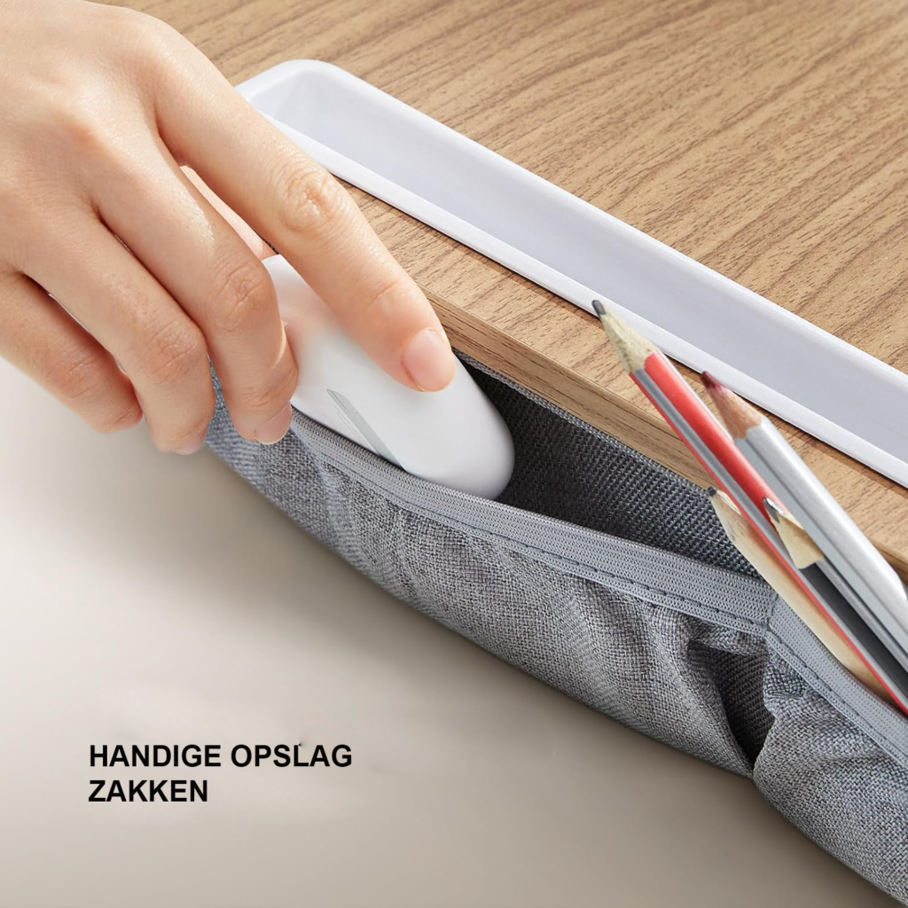 Laptopkussen met lade en antislipoppervlak voor laptops tot 17 inch