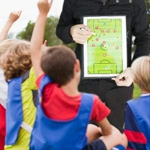 Magnetisch voetbal tactiekbord met magneten en aluminium frame 28 x 20 cm