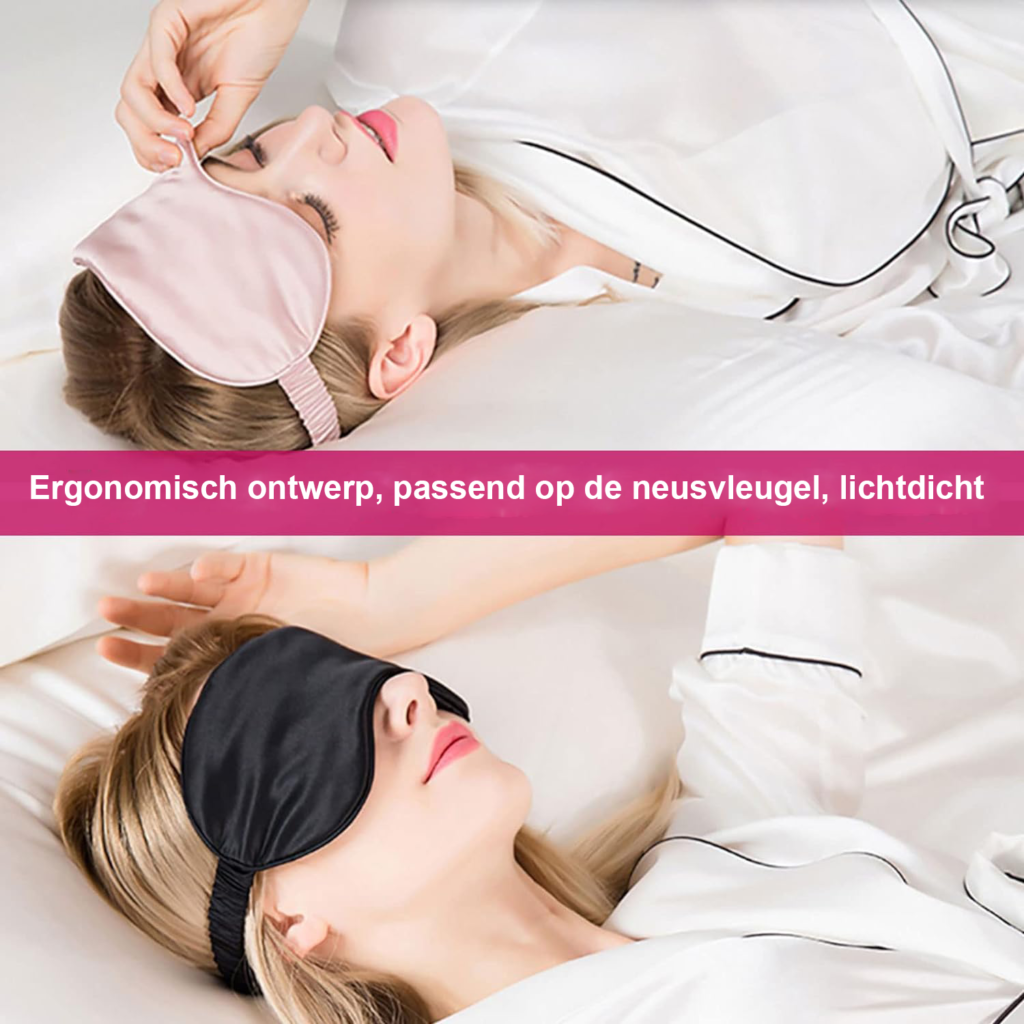 Lichtblokkerend slaapmasker met verstelbare band voor diepe slaap, reizen en thuisgebruik