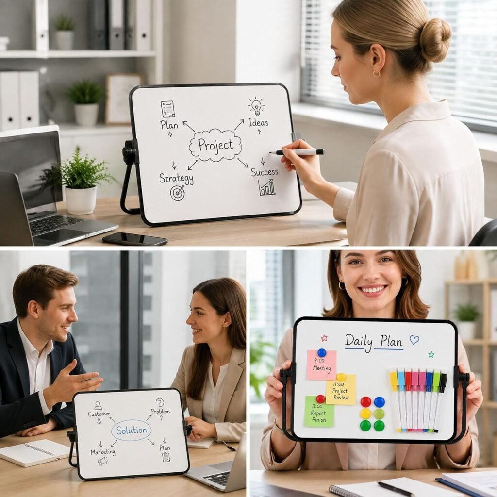 Dubbelzijdig magnetisch whiteboard 30 x 21 cm
