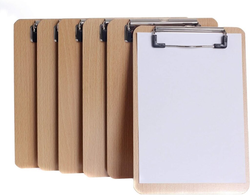 Zwarte documenthouder en schrijfbordhouder voor bureau, kantoor en school