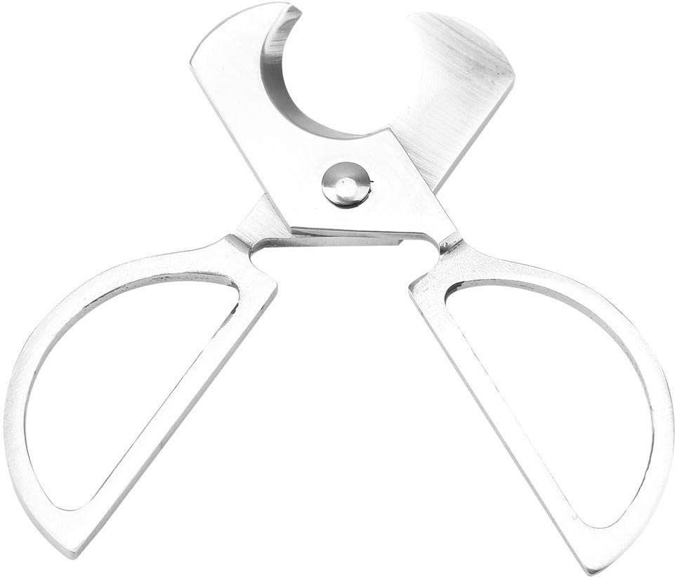 Zwarte RVS sigarenknipper met dubbele snede, compact formaat en beschermhoes voor alle sigaarmaten