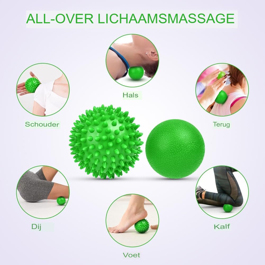 Diepweefselmassage set met triggerpoint massageballen voor fysiotherapie en weefselmassage