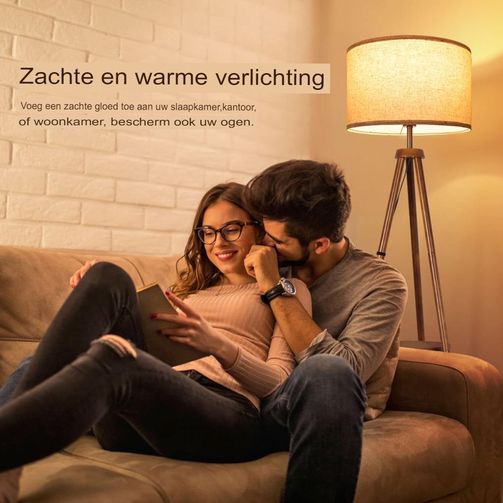 LED vloerlamp met afstandsbediening en verstelbare kleurtemperatuur voor slaapkamer