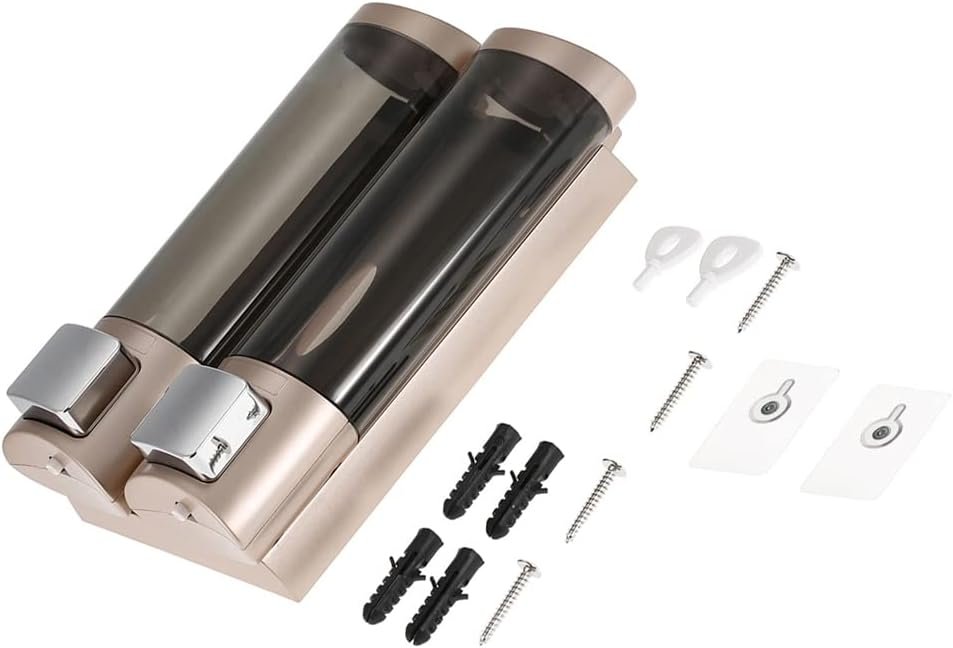 Zwarte wandgemonteerde vloeibare zeepdispenser met muurbevestiging