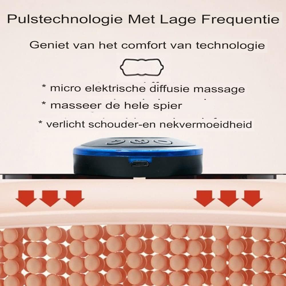 nekmassageapparaat met EMS elektrostimulatie en spierversteviging
