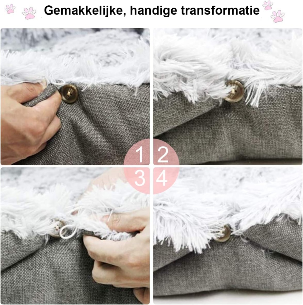Superzacht opvouwbaar pluche kattenkussen 74x44 cm voor katten